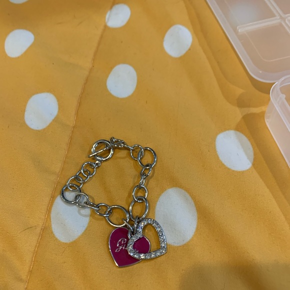 Guess silver charm bracelet with pink heart. - Picture 3 of 3